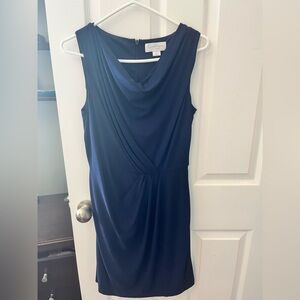 Jessica Simpson Navy Sleeveless Cowl Midi Dress